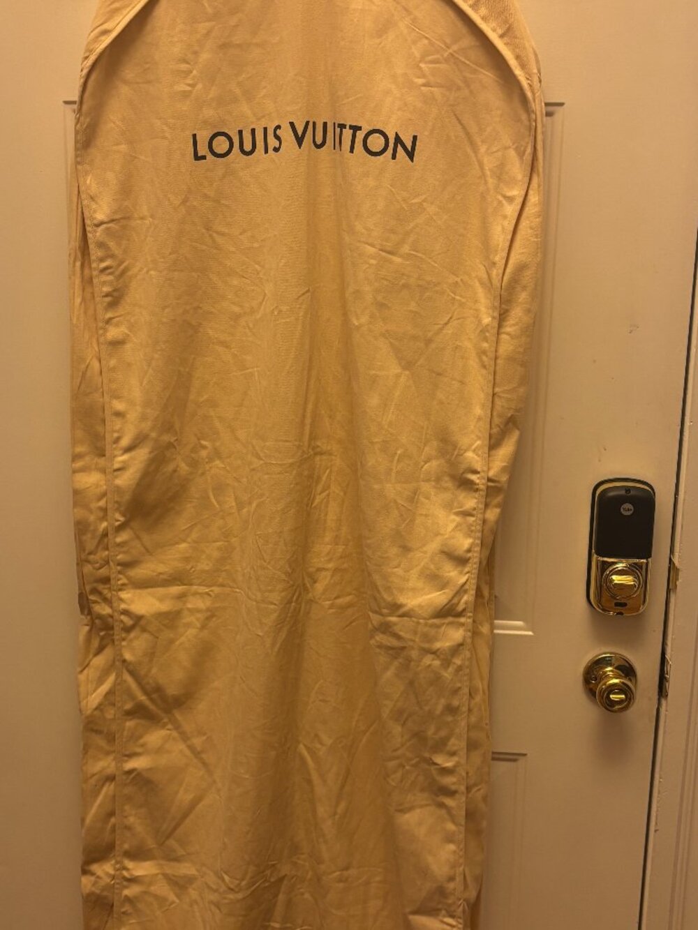 Authentic Louis Vuitton Beige Cotton Garment Bag